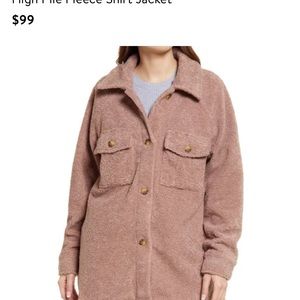 High Pile Fleece Shirt Jacket NWOT